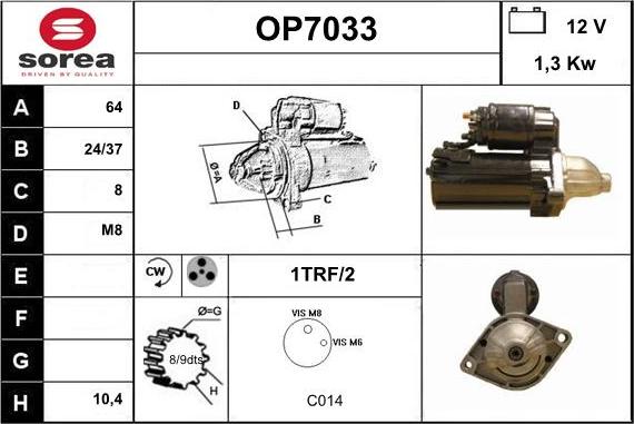 Sera OP7033 - Démarreur cwaw.fr