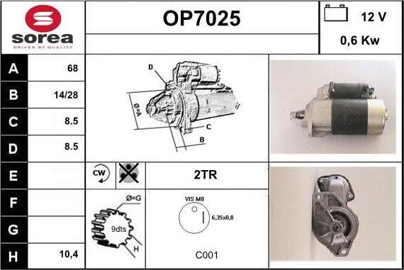 Sera OP7025 - Démarreur cwaw.fr