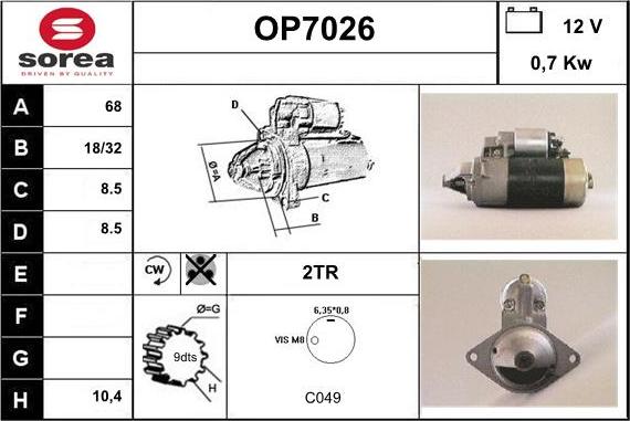 Sera OP7026 - Démarreur cwaw.fr