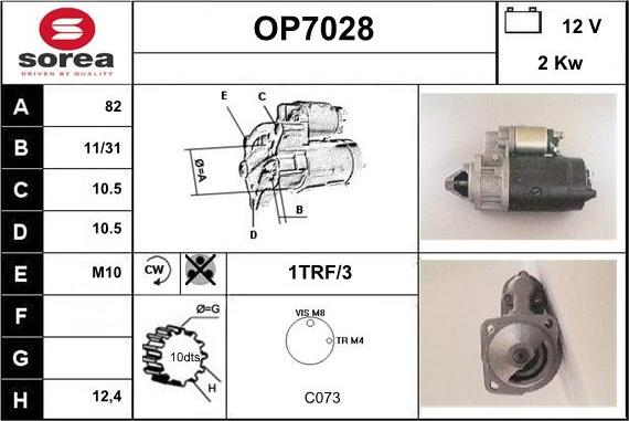 Sera OP7028 - Démarreur cwaw.fr