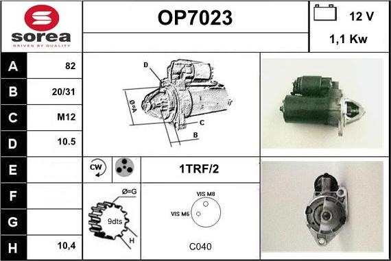 Sera OP7023 - Démarreur cwaw.fr