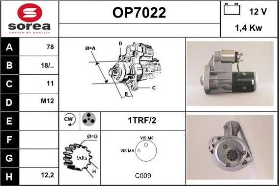 Sera OP7022 - Démarreur cwaw.fr