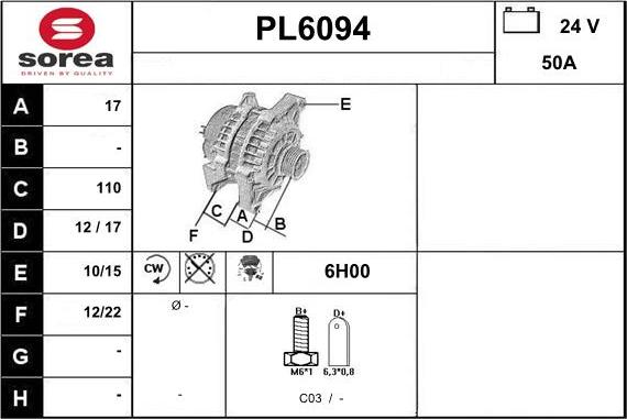 Sera PL6094 - Alternateur cwaw.fr