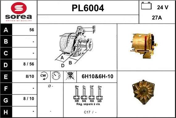 Sera PL6004 - Alternateur cwaw.fr