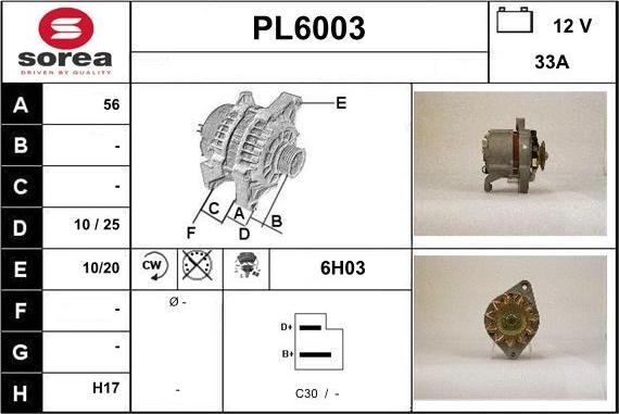 Sera PL6003 - Alternateur cwaw.fr