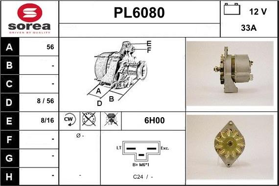 Sera PL6080 - Alternateur cwaw.fr