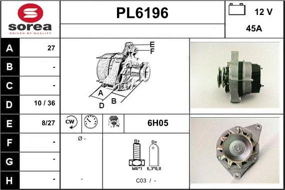 Sera PL6196 - Alternateur cwaw.fr