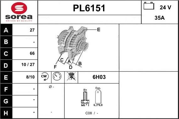 Sera PL6151 - Alternateur cwaw.fr