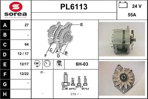 Sera PL6113 - Alternateur cwaw.fr