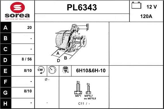 Sera PL6343 - Alternateur cwaw.fr