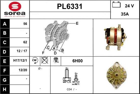 Sera PL6331 - Alternateur cwaw.fr