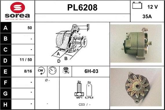 Sera PL6208 - Alternateur cwaw.fr