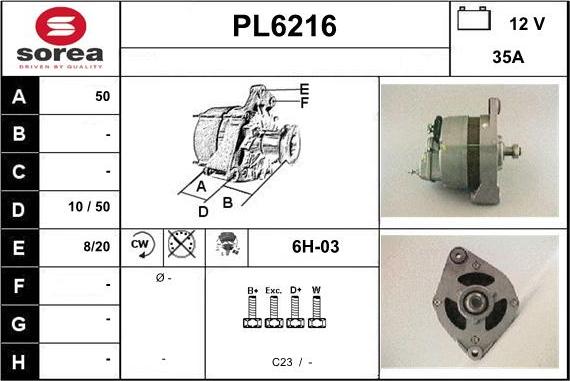 Sera PL6216 - Alternateur cwaw.fr