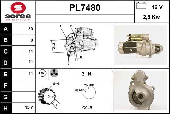 Sera PL7480 - Démarreur cwaw.fr