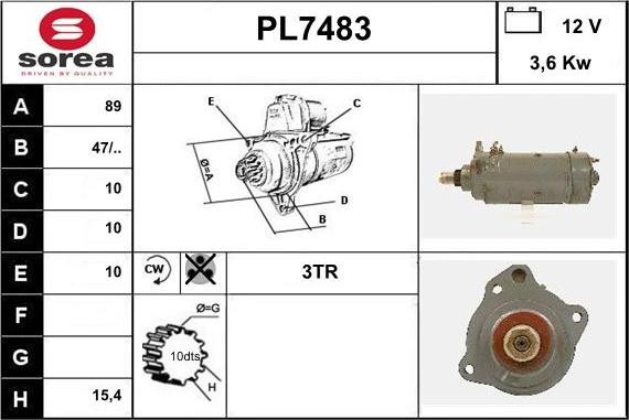 Sera PL7483 - Démarreur cwaw.fr