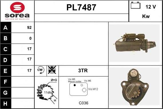 Sera PL7487 - Démarreur cwaw.fr