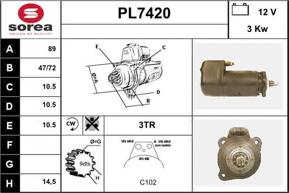 Sera PL7420 - Démarreur cwaw.fr