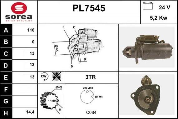 Sera PL7545 - Démarreur cwaw.fr