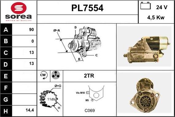 Sera PL7554 - Démarreur cwaw.fr