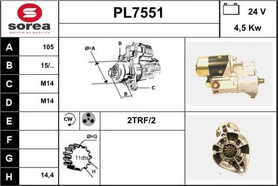 Sera PL7551 - Démarreur cwaw.fr