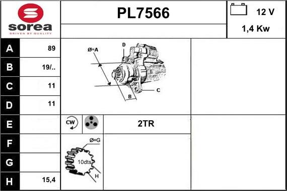 Sera PL7566 - Démarreur cwaw.fr