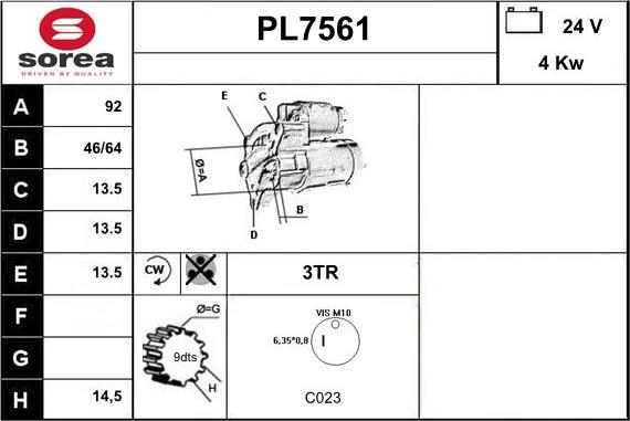 Sera PL7561 - Démarreur cwaw.fr