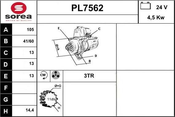 Sera PL7562 - Démarreur cwaw.fr