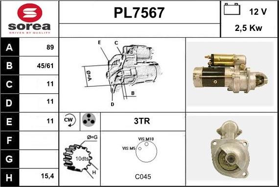 Sera PL7567 - Démarreur cwaw.fr