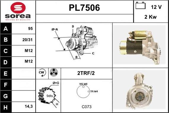 Sera PL7506 - Démarreur cwaw.fr