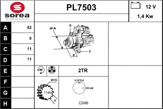 Sera PL7503 - Démarreur cwaw.fr