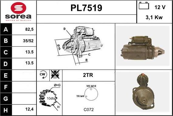 Sera PL7519 - Démarreur cwaw.fr