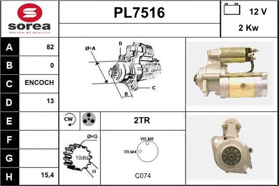 Sera PL7516 - Démarreur cwaw.fr