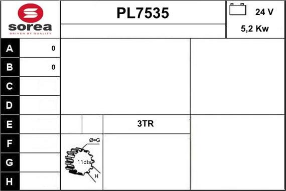 Sera PL7535 - Démarreur cwaw.fr