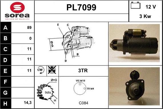 Sera PL7099 - Démarreur cwaw.fr