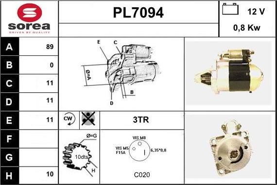 Sera PL7094 - Démarreur cwaw.fr