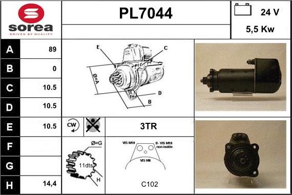 Sera PL7044 - Démarreur cwaw.fr