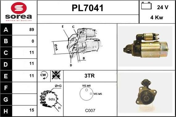 Sera PL7041 - Démarreur cwaw.fr