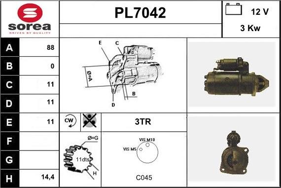 Sera PL7042 - Démarreur cwaw.fr