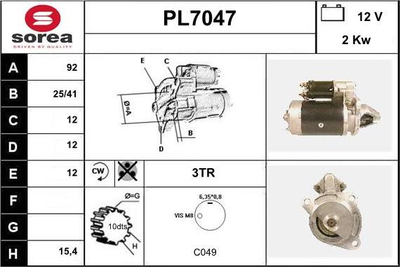 Sera PL7047 - Démarreur cwaw.fr