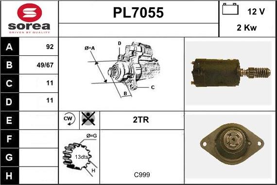 Sera PL7055 - Démarreur cwaw.fr