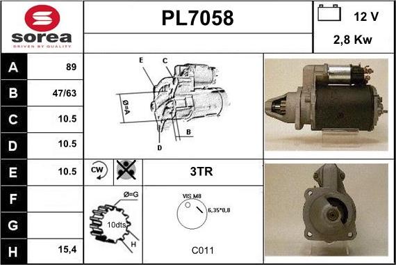 Sera PL7058 - Démarreur cwaw.fr