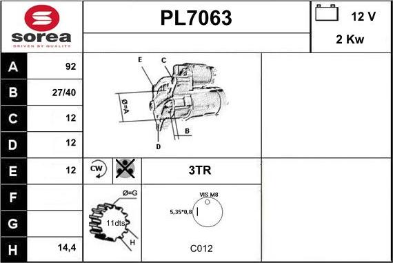 Sera PL7063 - Démarreur cwaw.fr