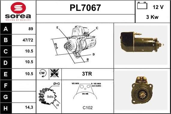 Sera PL7067 - Démarreur cwaw.fr