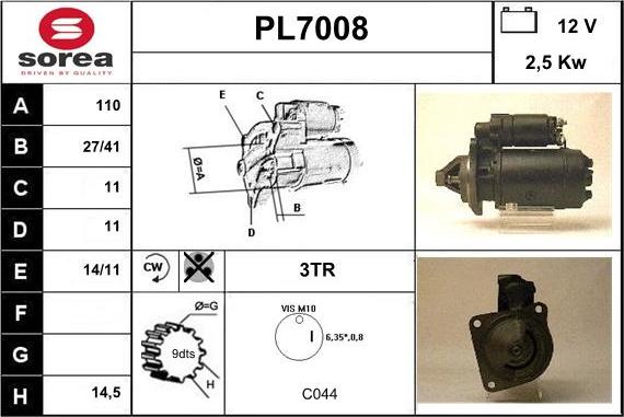 Sera PL7008 - Démarreur cwaw.fr