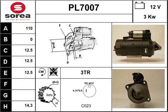 Sera PL7007 - Démarreur cwaw.fr