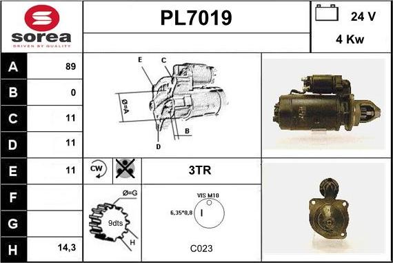 Sera PL7019 - Démarreur cwaw.fr