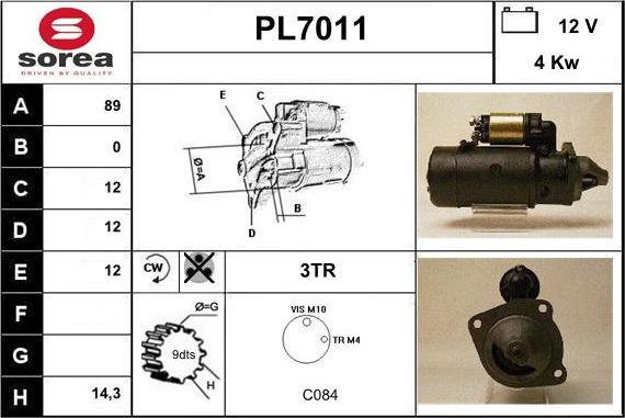 Sera PL7011 - Démarreur cwaw.fr