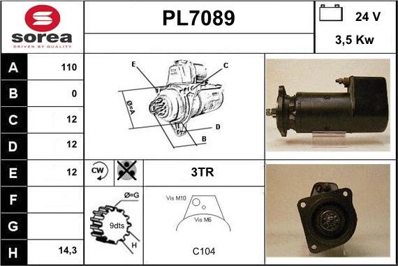 Sera PL7089 - Démarreur cwaw.fr