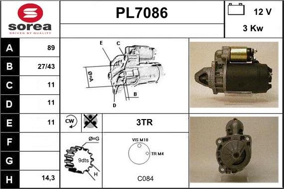 Sera PL7086 - Démarreur cwaw.fr