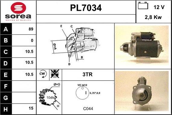 Sera PL7034 - Démarreur cwaw.fr